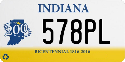 IN license plate 578PL