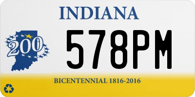 IN license plate 578PM