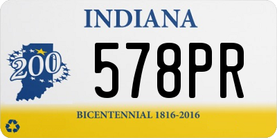 IN license plate 578PR