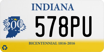 IN license plate 578PU