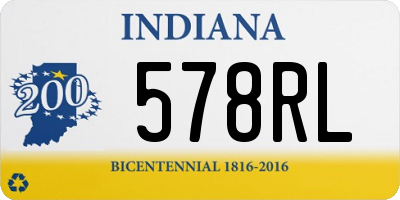 IN license plate 578RL