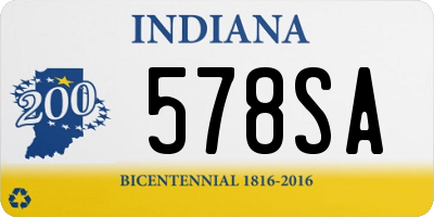 IN license plate 578SA