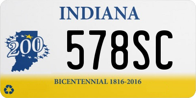 IN license plate 578SC