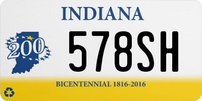 IN license plate 578SH