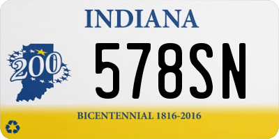 IN license plate 578SN