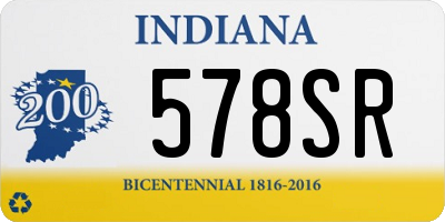IN license plate 578SR