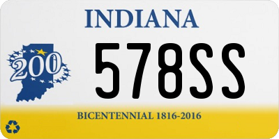 IN license plate 578SS