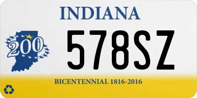 IN license plate 578SZ