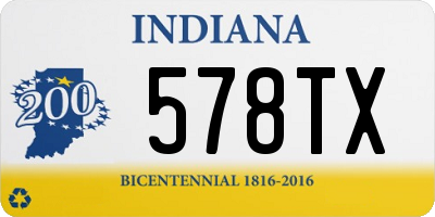 IN license plate 578TX