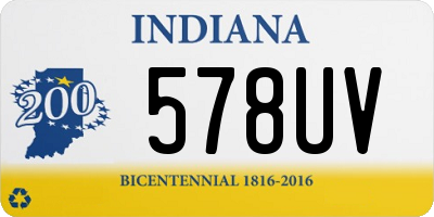 IN license plate 578UV