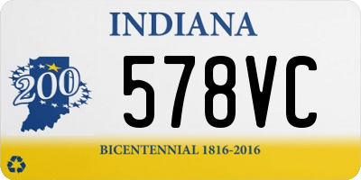 IN license plate 578VC