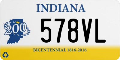 IN license plate 578VL