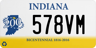 IN license plate 578VM