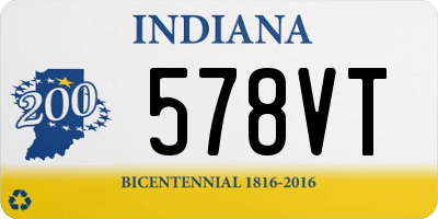 IN license plate 578VT