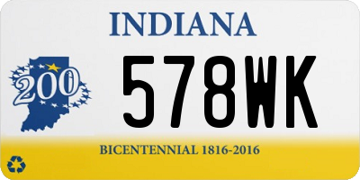 IN license plate 578WK