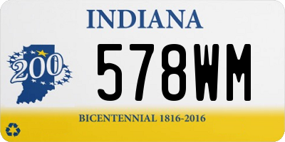IN license plate 578WM