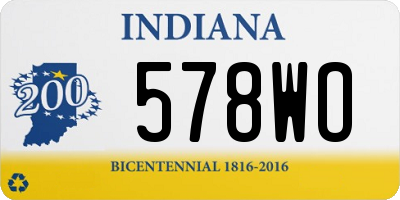 IN license plate 578WO