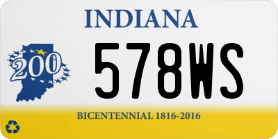 IN license plate 578WS