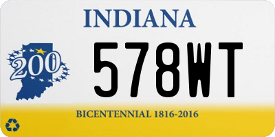 IN license plate 578WT