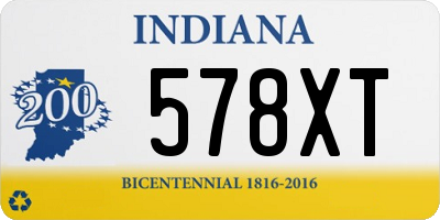 IN license plate 578XT