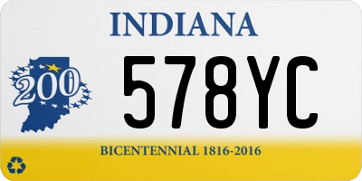 IN license plate 578YC