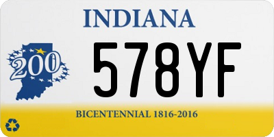 IN license plate 578YF