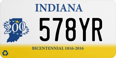 IN license plate 578YR