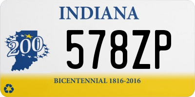 IN license plate 578ZP