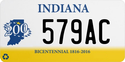 IN license plate 579AC