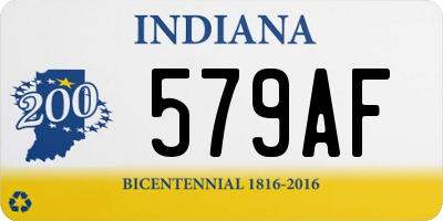 IN license plate 579AF