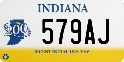 IN license plate 579AJ