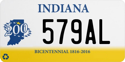 IN license plate 579AL