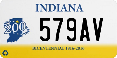 IN license plate 579AV