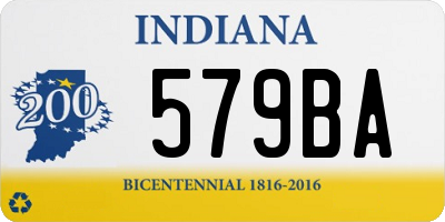 IN license plate 579BA