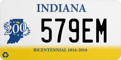 IN license plate 579EM