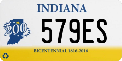 IN license plate 579ES