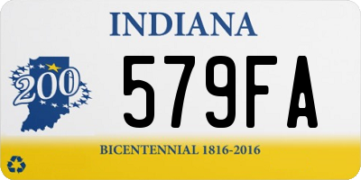 IN license plate 579FA