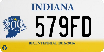 IN license plate 579FD