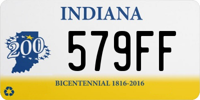 IN license plate 579FF