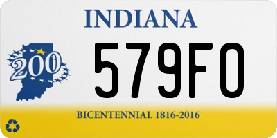 IN license plate 579FO