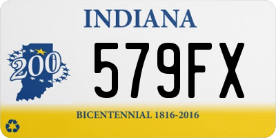 IN license plate 579FX