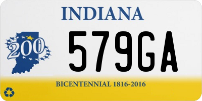 IN license plate 579GA