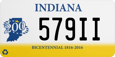 IN license plate 579II