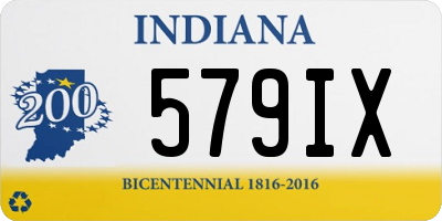 IN license plate 579IX