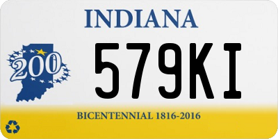 IN license plate 579KI