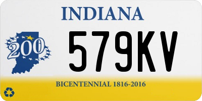 IN license plate 579KV