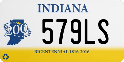 IN license plate 579LS