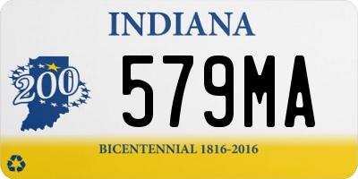 IN license plate 579MA