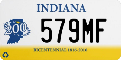 IN license plate 579MF