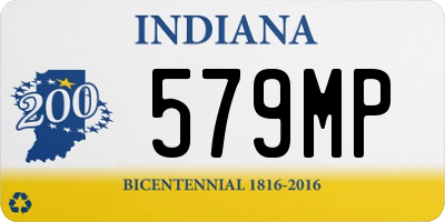 IN license plate 579MP